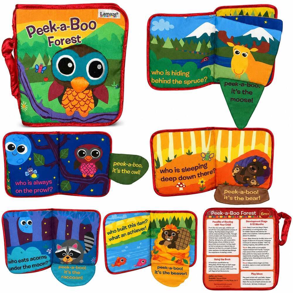 Lamaze Peek-a-Boo Forest Soft Cloth Crinkle Book